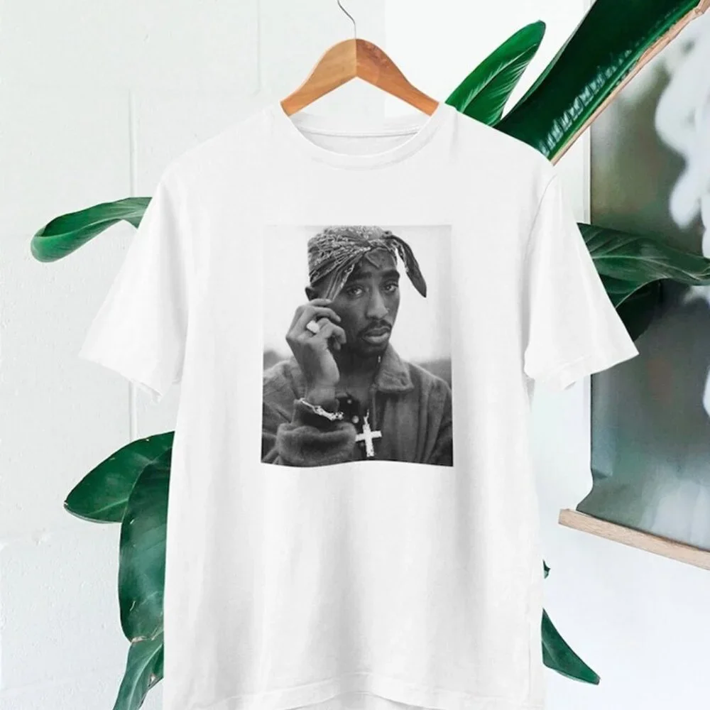 Tupac Shakur Graphic T-Shirt Rapper Music Merch Fan Gift Concert Tour Tee 90 - Picture 1 of 5